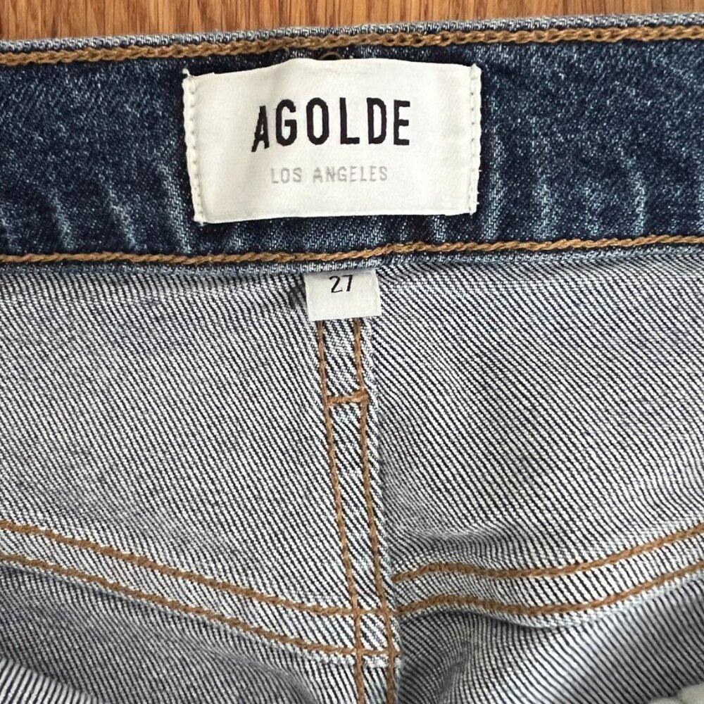 Agolde Riley High Rise Straight Crop Jeans - Picture 3 of 6